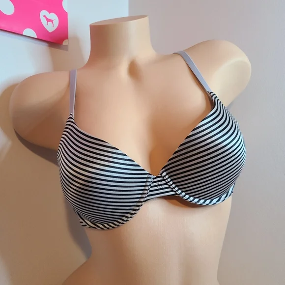 Y2K Victoria's Secret Satin Uplift Semi Demi Underwire Bra Size 34B - Picture 1 of 6